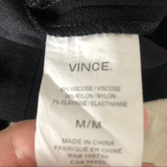 Vince Black Sheath Dress 3/4 Sleeves Zipper size M - Picture 4 of 4